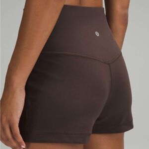 lululemon athletica Women's  Align Classic Fit Espresso 3” High-Waisted Shorts